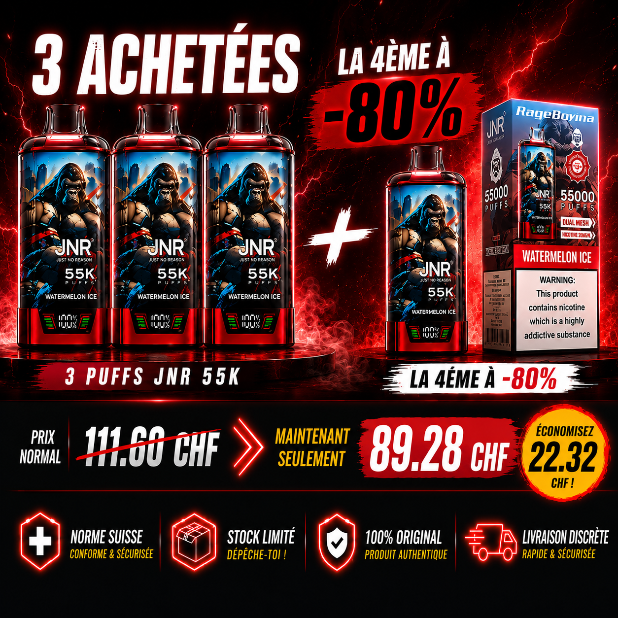 JNR 55K Kit Falcon Nexus : le 4ᵉ à ‑80%