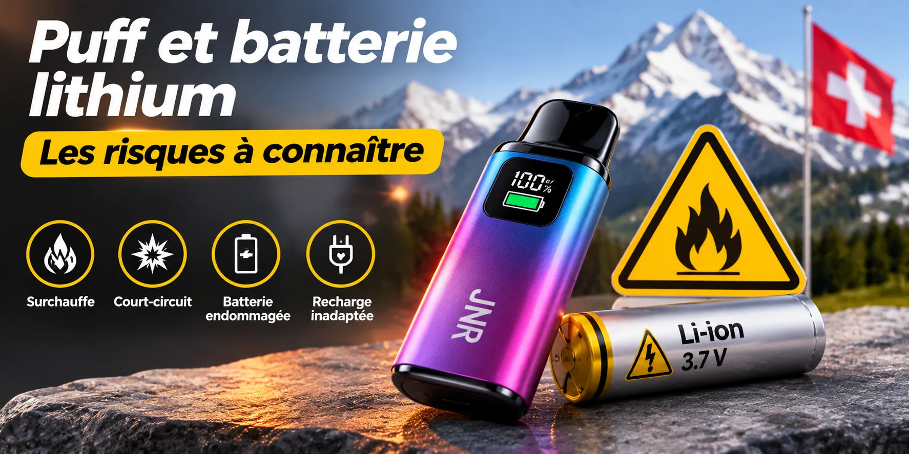 Puff et batterie lithium : les risques à connaître et les précautions à prendre