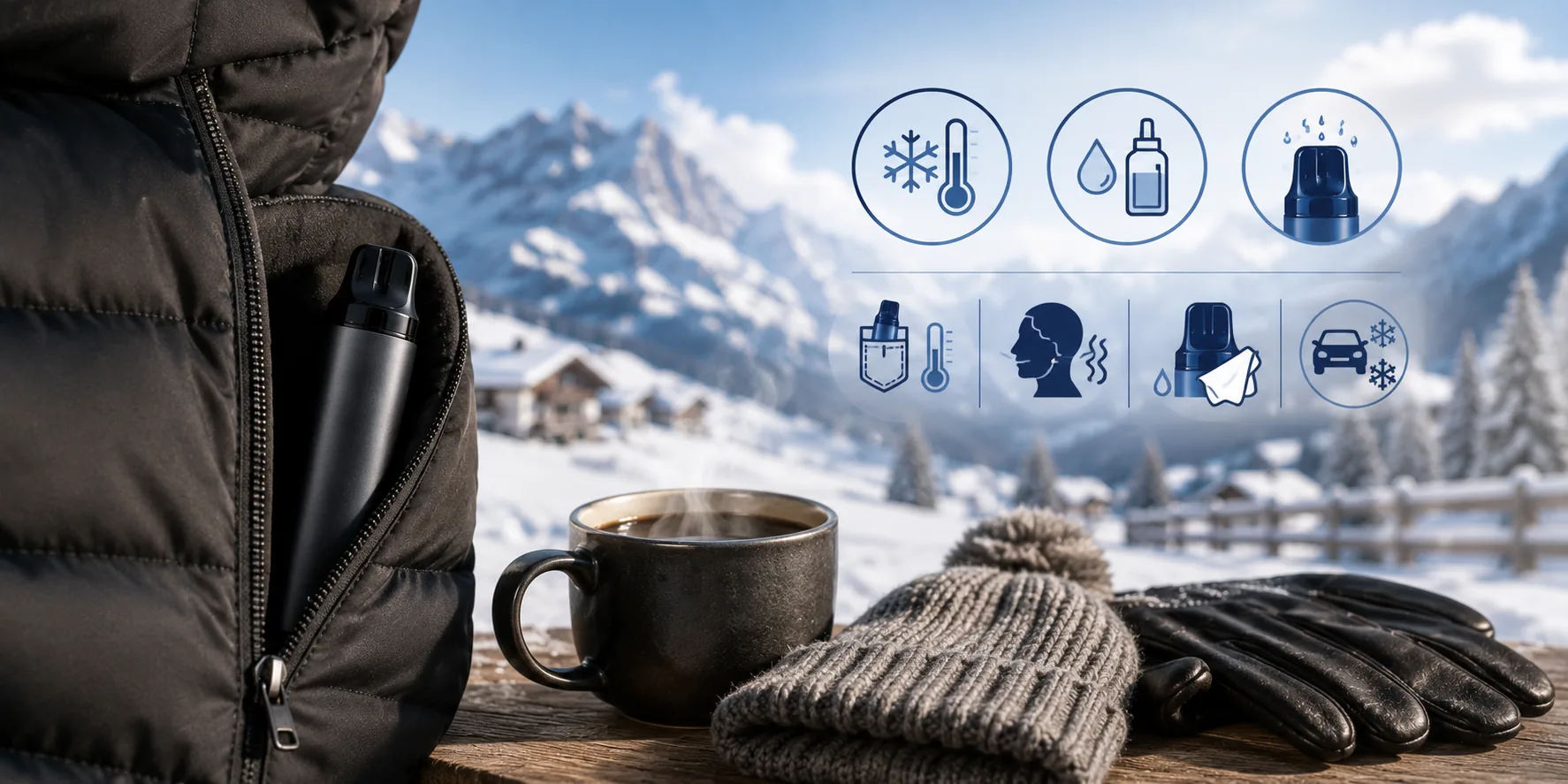 Puff et froid : bien vapoter en hiver suisse