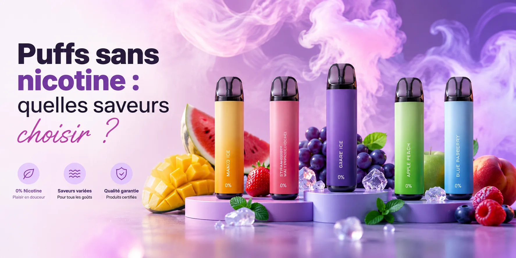 Puffs sans nicotine : quelles saveurs choisir ?